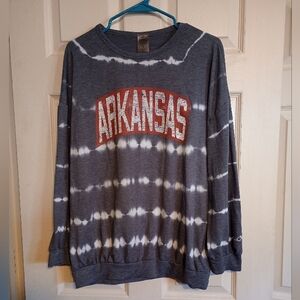 Arkansas Game Day Couture Tie-Dye Sweatshirt Size Large